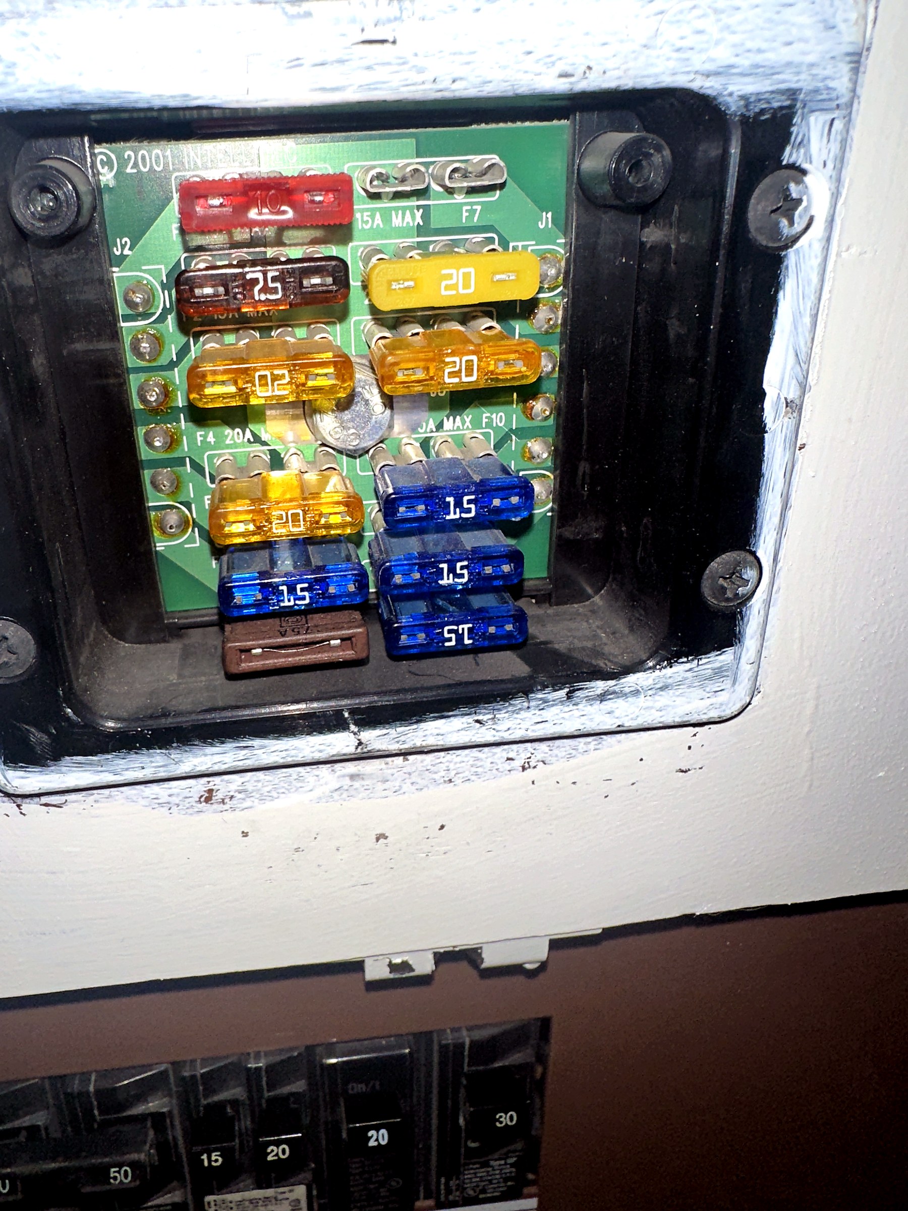 2004 Fleetwood Revolution 40C — Electrical & Fuse Panel detail shot