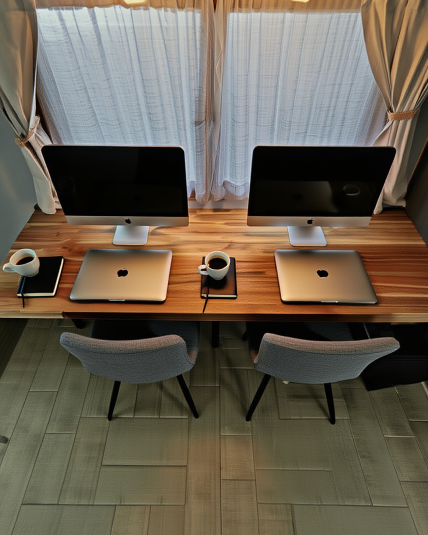 2004 Fleetwood Revolution 40C — Overhead view of the workstation — Palm Desert CA
